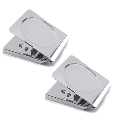 Magnetic Metal Clips (2pk) - Large Squares¸ 2" L x 1.75" W 08019