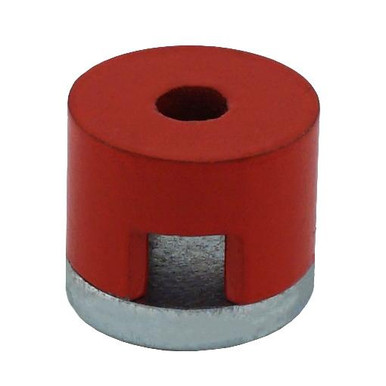 Alnico 2-Pole Holding Magnet - .75" Dia. x .5" H w/ .218" hole¸ 4 lbs. pull AH2822N