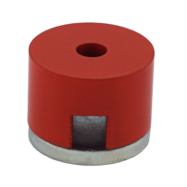 Alnico 2-Pole Holding Magnet - 1" Dia. x .625" H w/ .23" hole¸ 6 lbs. pull AH2823N