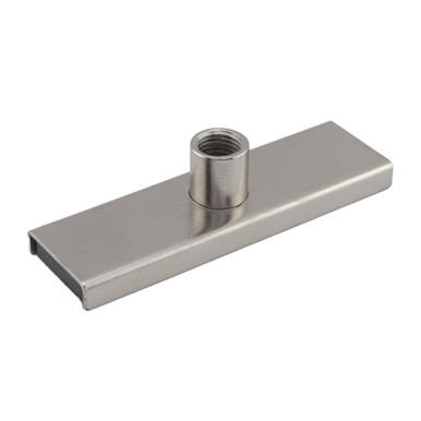 Ceramic Channel Magnet with Plated Base & Nut - 3.0" L x 0.905" W x 0.75" Thk. w/ threaded nut¸ 22 lbs. pull CA293WN
