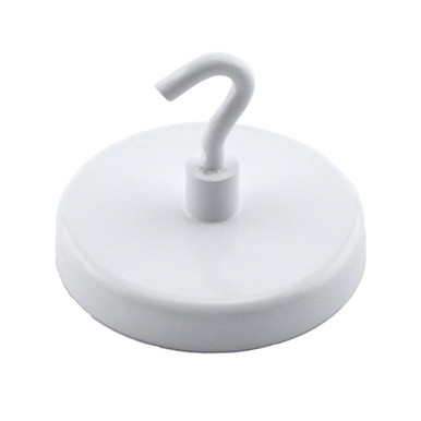 White Magnetic Hook - 26 lbs. pull w/ liner MHHH26