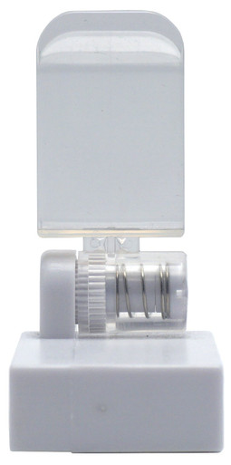 Magnetic Sign Holder Base with Channel Clip - 2.40'' L x 1.53'' W x 3.20'' H¸ Clear Clip on Pivoting Ceramic Base MSHC06