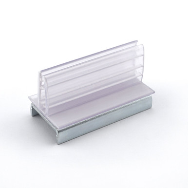 Magnetic Sign Holder Base with Channel Clip - 3.0'' L x 1.587'' W x 1.32'' H¸ 60 lbs. pull¸ Clear Acrylic MSHC14