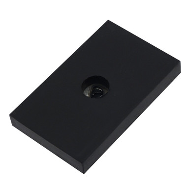 Neodymium Rubber Coated Mounting Block - N45¸ 2" L x 1.25" W x .25" Thk. w/ .177" hole¸ 41 lbs. pull NABR2503