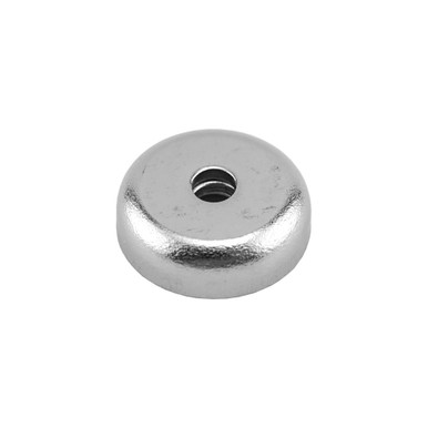 Neodymium Countersunk Round Base Assembly - N42¸ 0.618'' Dia. x 0.188'' Thk. w/0.136'' Dia. hole¸ 11 lbs. pull NAC006200NBX