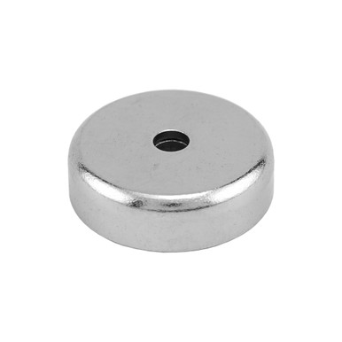 Neodymium Countersunk Round Base Assembly - N42¸ 1.25'' Dia. x 0.375'' Thk. w/0.216'' Dia. hole¸ 46.6 lbs. pull NAC012500NBX