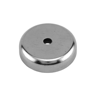 Neodymium Countersunk Round Base Assembly - N42¸ 1.50'' Dia. x 0.375'' Thk. w/0.221'' Dia. hole¸ 73.8 lbs. pull NAC015000NBX