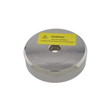 Neodymium Countersunk Round Base Assembly - N42¸ 2.50'' Dia. x 0.625'' Thk. w/0.406'' Dia. hole¸ 203 lbs. pull NAC025000NBX