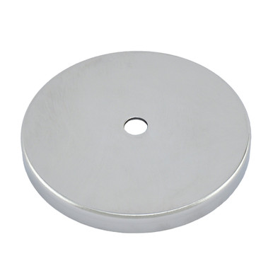 Ceramic Round Base Magnet - 4.90'' Dia. x 0.50'' Thk. w/0.50'' Dia. hole¸ 200 lbs. pull RB100C