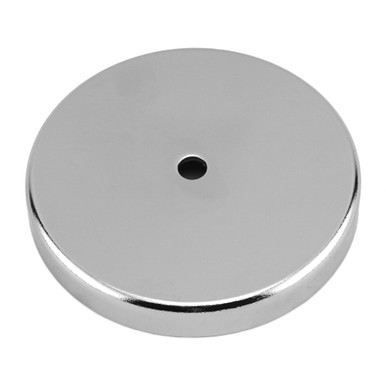 Ceramic Round Base Magnet - 1.425'' Dia. x 0.283'' Thk. w/0.190'' Dia. hole¸ 16 lbs. pull RB45C