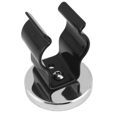 Ceramic Round Base Magnet with Black Spring Clamp - 2.035'' Dia. w/1.50'' H clip¸ 35 lbs. pull RB50BNCC