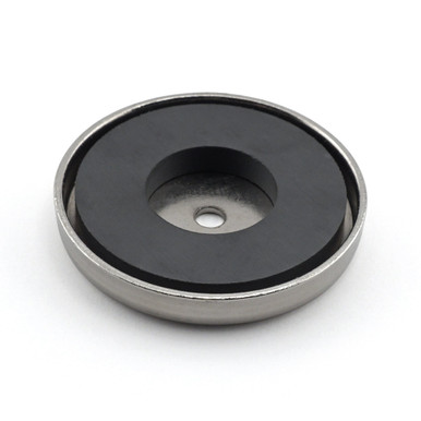 Ceramic Round Base Magnet - 2.04'' Dia. x 0.302'' Thk. w/0.197'' Dia. hole¸ 35 lbs. pull RB50C