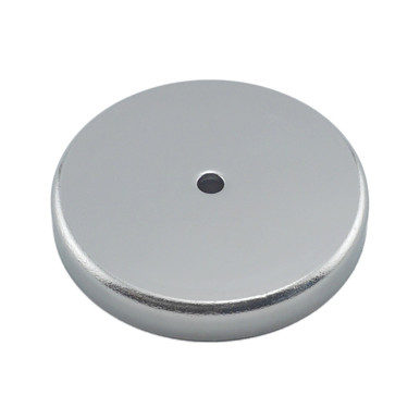 Ceramic Round Base Magnet - 2.37'' Dia. x 0.350'' Thk. w/0.20'' Dia. hole¸ 45 lbs. pull RB60C