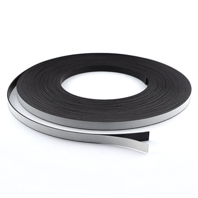 Magnetic Labeling Strip with Adhesive - 100' L x 0.50" W x 0.060" Thk. 1-Roll ZG10AC-F