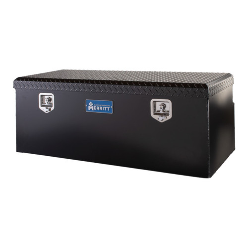 Merritt 710414-124 Satin Black Rectangle Utility Chest Box - Full Size