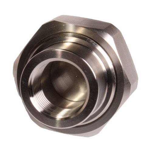 HART Industrial O-3131-8-V-316 2 in. FNPT Class 3000 316 Stainless Steel Threaded Union - FKM Seal, Orifice Plate