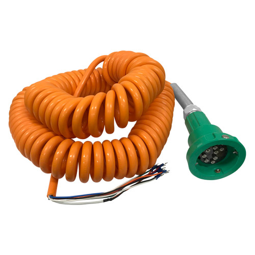 Civacon Green Thermistor Plug & Coiled Cord w/ 2 J-Slot Pins & 8 Contact Pins for Scully Compatible System