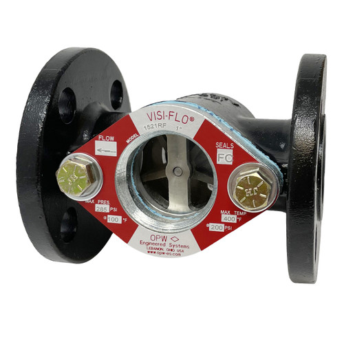 OPW VISI-FLO 1400 4 in. ANSI 150 lb. Flange Carbon Steel Sight Flow Indicator w/ Fluorocarbon Seal - Propeller