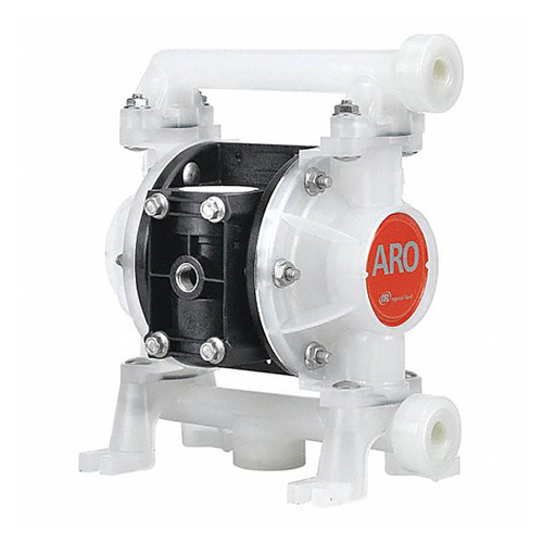 ARO Compact Series 3/8 in. NPT Polypropylene Air Diaphragm Pump w/ Hytrel Diaphragms & Balls, Polypropylene Seats