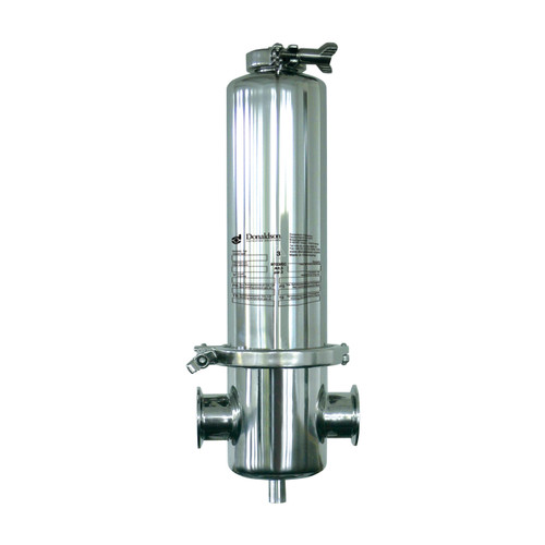 Donaldson PG-EG 0072 2 in. Tri-Clamp 316L SS Sanitary Gas Filter Housing, Code 7 Connection, 10/30 Element Size