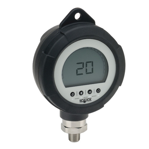 NOSHOK PGE20 Digital Gauge W/ Rubber Case Protector 1/4 in. Male NPT 0 to 1500 PSI