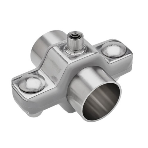 Campbell Fittings PHTCM-300P-304SLN Process Hex Threaded Coupling Mount w/ Lock Nut - 3 in. Pipe