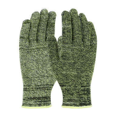 Kevlar Armor Glv, 7 Gauge, H. Wgt, Reinforced Thumb, ANSI5 - Size Small, Yellow 1 Dozen - Nuaramid Gloves 07-TW500/S