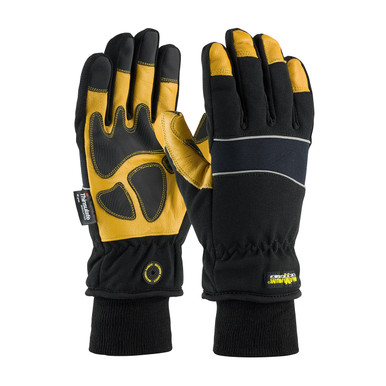 Maximum Safety Winter, Goatskin w/ Thinsulate, Waterproof Barrier - Insulated Leather Palm Gloves S Black 1 Pair 120-4800/S