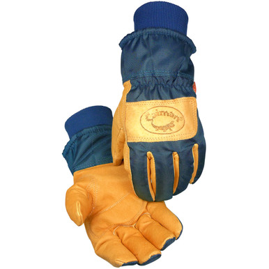 Caiman, Pig Grain Leather Palm, Heatrac Insulated - Size S, Navy, Protection From Cold, 1 Pair 1354-3