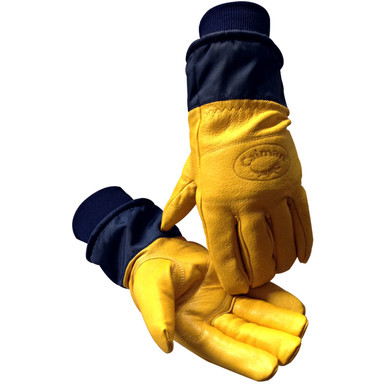 Caiman, Pig Grain Leather Palm, Heatrac Insulated Insulated Leather Palm Gloves - XL Navy PR 1355-6