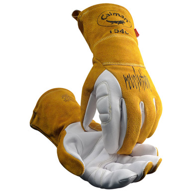 Glove, Caiman, Tig Welding, Internal Padded Palm & Index Finger, Lean Patch, M - Size M, Gold, Hand Protect-Welding, 1 Pair 1540-4