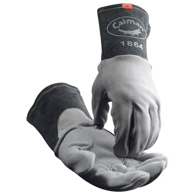Glove, Kontour, Tig, Deer Split, Long Cuff, Small - Size S, Gray, Hand Protect-Welding, 1 Pair 1864-3