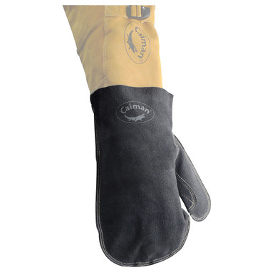 Cover Mitt, Puncture/Cut/Abrasion Resistant, Pig Split Leather, Fits L Or R Hand - Size Os, Black, Hand Protect-Welding, 1 Unit 1879-1