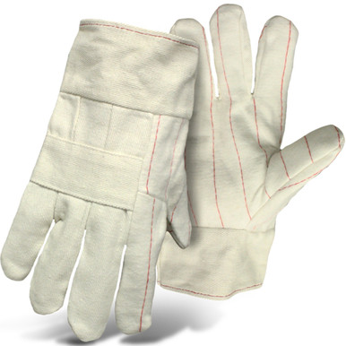 2-PLY HOT MILL WITH BAN TOP CUFF - Size L, Natural 1 Pair - Hot Mill Seamless Knits 1BC40001
