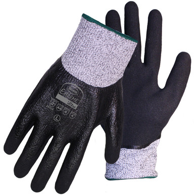 EXTREME PLUSTM FULL SMOOTH NITRILE DIP W/FOAM NITRILE DIP - Size M, Gray 1 Pair - Gloves with PolyKor Fiber 1CF9005FDM