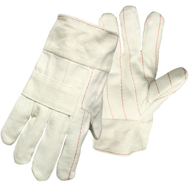 2-PLY HOT MILL NAP-OUT WITH BAND TOP CUFF - Size L, Natural 1 Pair - Hot Mill Seamless Knits 1JC3016W