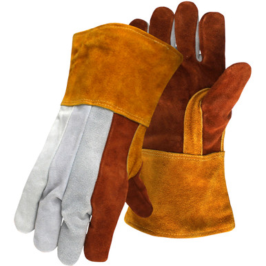 PREMIUM GRADE SPLIT LEATHER WELDER - Size L, Brown 1 Pair - Welders and Foundry Gloves 1JL0942K