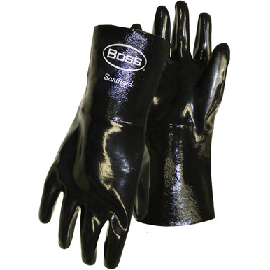 Chemguard Smooth Grip 12",BOSS - Coated Supported Gloves L Black 1 Pair 1SN2516