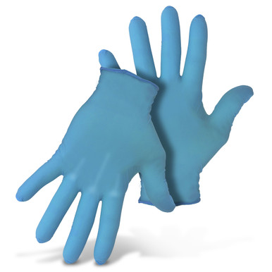 3 Mil, Powder Free Blue Nitrile, Disposable Gloves - Size Small, Blue 1 Box - Disposable Liquid-Proof Gloves 1UH0003S