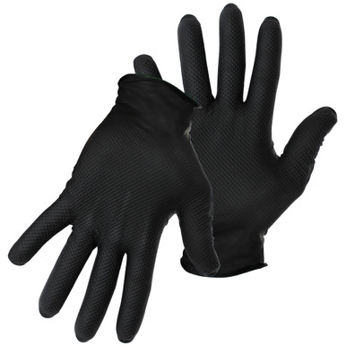 8 Mil, Powder Free Black Nitrile, Disposable Gloves - Size Small, Black 1 Box - Disposable Liquid-Proof Gloves 1UH0088BS