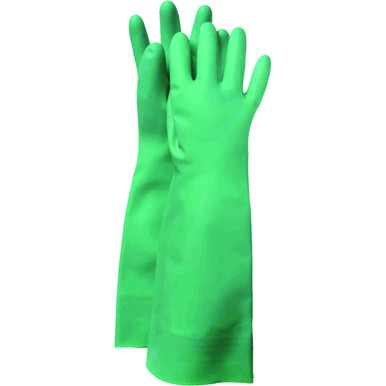 Unlined 22 Mil Nitrile Green with Diamond Grip - Size 8, Green 1 Pair - Unsupported Nitrile Gloves 1UH172380