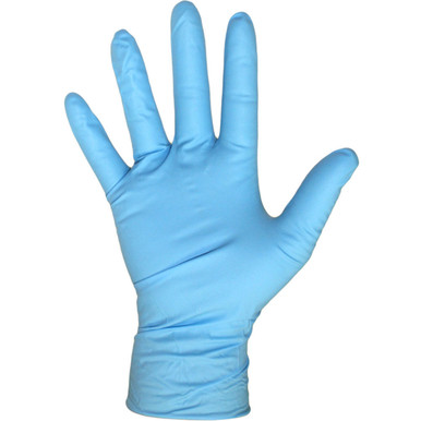 8 Mil, Powdered Black Nitrile, General Grade, Disposable Gloves - Size XL, Blue Box of 100 - Disposable Liquid-Proof Gloves 1UH5000X