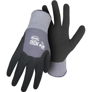 Tech Plus Glove, 3/4 Dipped Nitrile with Poly Foam. Color Coded - Size XL, Black 1 Pair - Unsupported Nitrile Gloves 1UH7835X