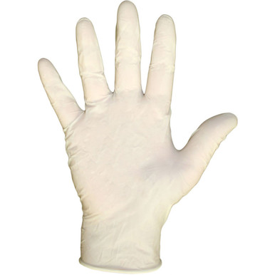 4 Mi, Powder Free, Latex, General Grade Disposable Gloves - Size Small, White Box of 100 - Disposable Liquid-Proof Gloves 1UL0007S
