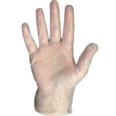 4 Mil, Powder Free Vinyl, General Grade, Disposable Gloves - Size Small, Clear Box of 100 - Disposable Liquid-Proof Gloves 1UP1207DS