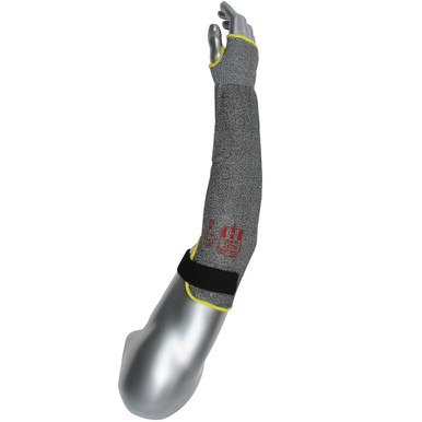 Ata, Hppe, 13G Knit, A4, Gray, 18", Vslot, H&L, Th - Size 18, Gray, Cut Resistant Sleeve, 1 Unit 20-S13ATA/PE4-18T-VEL