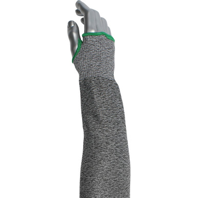 Ata, Hppe, 13G Knit, A6, Gray, Th - Size 18, Gray, Cut Resistant Sleeve, 1 Unit 20-S13ATA/PE6-18T