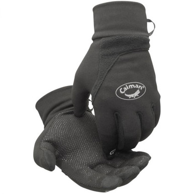 Caiman, Silicone Micro Dot Palm & Fingers, Insulated, Touchscreen Slip-On S Insulated Uncoated Gloves - S Black PR 2380-3