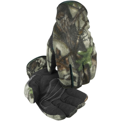 Caiman Synthetic Leather Palm W/ Camo Fleece, Heatrac Insulated, Touchscreen, XL - Size XL, Camouflage, Protection From Cold, 1 Pair 2394-6