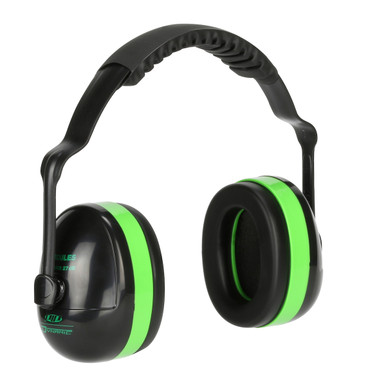 Ear Muff,27 Db Nrr, Padded Headband,Black/Green, Dielectric - Size Os, Black, Ear Muffs, 1 Pair 263-NP113